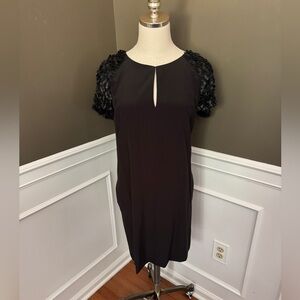 Robert Rodriguez Black Ruffle Sleeve Dress. Size 4. NWT.